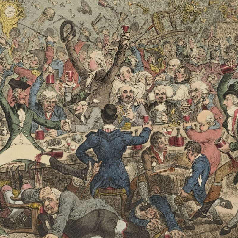A print by James Gillray depicting 'The Union Club'.