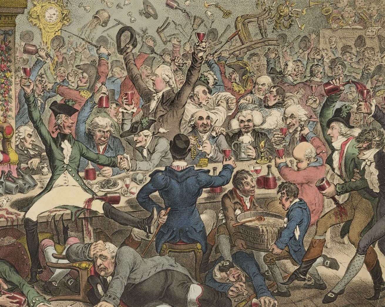A print by James Gillray depicting 'The Union Club'.