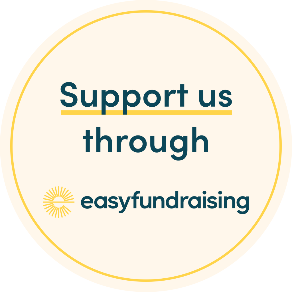 An easyfundraising logo graphic which reads: Support us through easyfundraising.