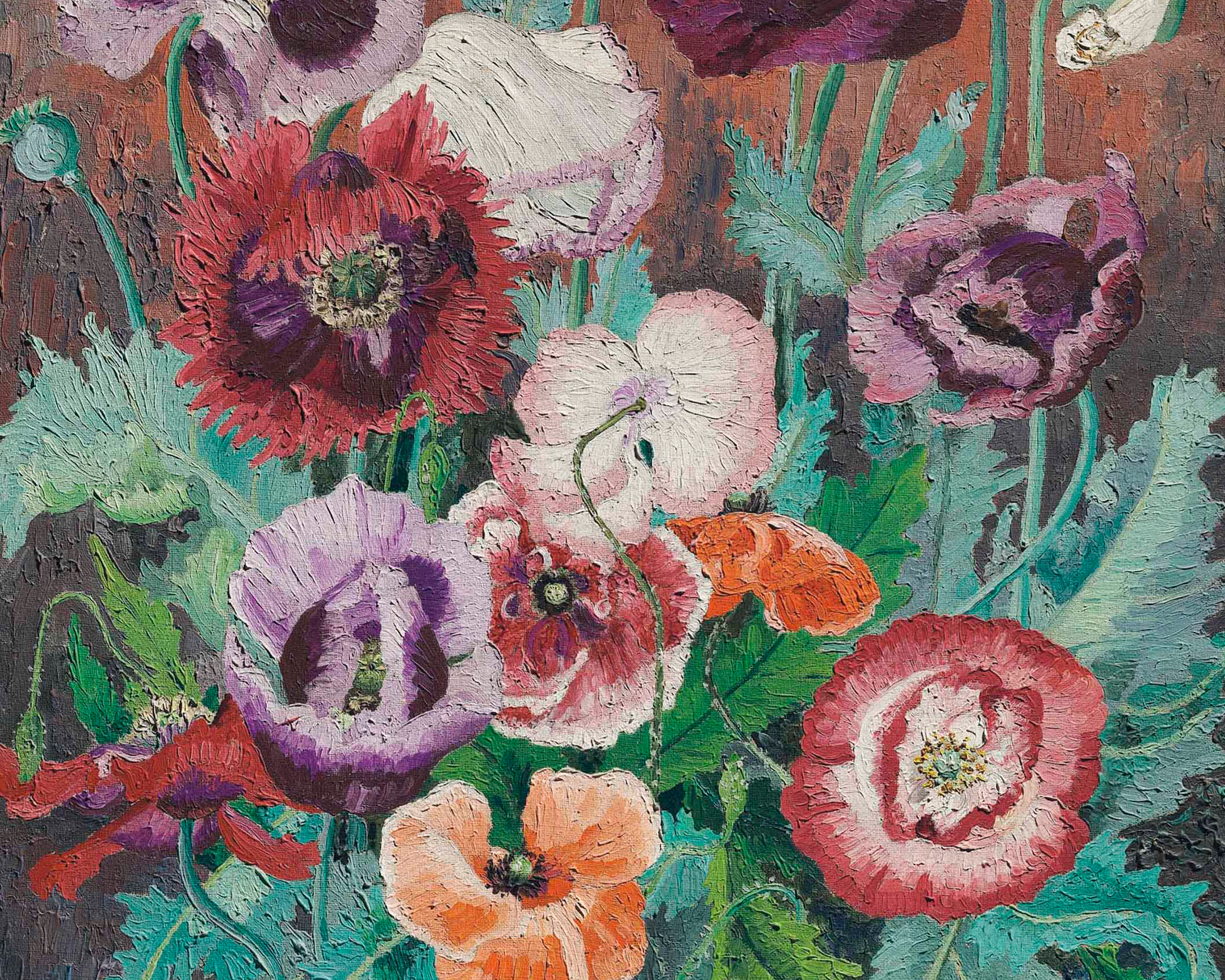 An image of the painting, Poppies by Cedric Morris.