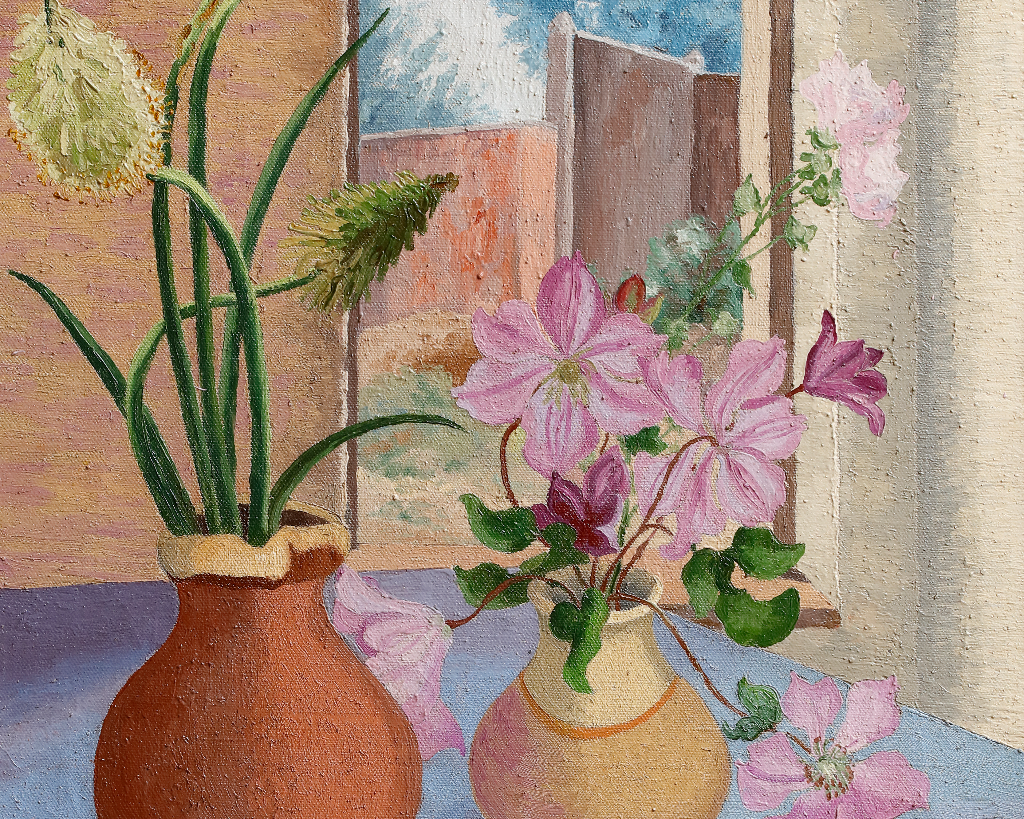 An image of the painting, Summer Garden Flowers by Cedric Morris. Courtesy of Philip Mould Gallery, London.